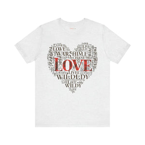 Adventure Heart Tee Word Cloud Cotton Jersey - Dipaliz - T-shirts