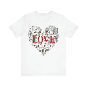 Adventure Heart Tee Word Cloud Cotton Jersey - Dipaliz - T-shirts