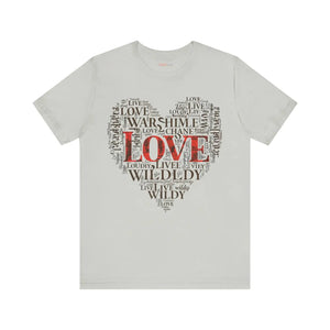 Adventure Heart Tee Word Cloud Cotton Jersey - Dipaliz - T-shirts