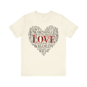 Adventure Heart Tee Word Cloud Cotton Jersey - Dipaliz - T-shirts