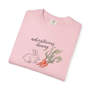 Adventurous Bunny Carrots Graphic Tee - Soft Cute Rabbit Shirt - Dipaliz - Gifts Online