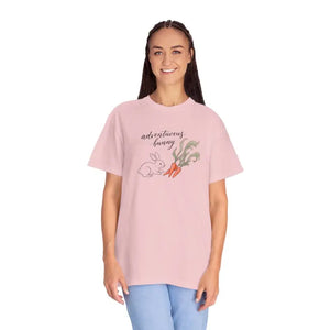Adventurous Bunny Carrots Graphic Tee - Soft Cute Rabbit Shirt - Dipaliz - Gifts Online