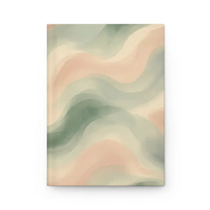 Floral Wave Design Aesthetic Hardcover Journal Matte Cover - Dipaliz - Journals