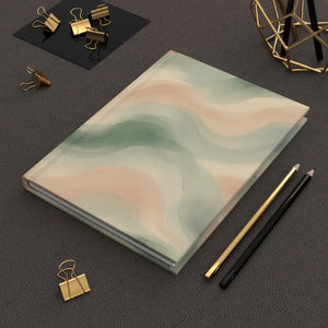 Floral Wave Design Aesthetic Hardcover Journal Matte Laminated - Dipaliz - Journals