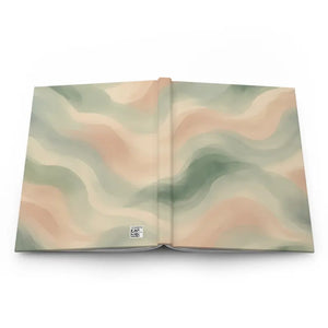 Floral Wave Design Aesthetic Hardcover Journal Matte Cover - Dipaliz - Journals
