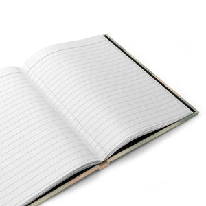 Floral Wave Design Aesthetic Hardcover Journal Matte Cover - Dipaliz - Journals