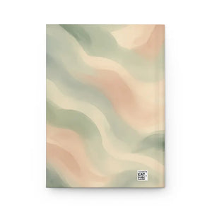 Floral Wave Design Aesthetic Hardcover Journal Matte Cover - Dipaliz - Journals