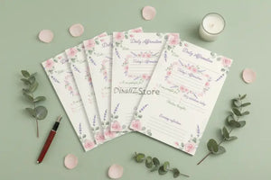 Digital Downloads - Affirmation Journal Printable - Botanical Daily Mindset - Dipaliz