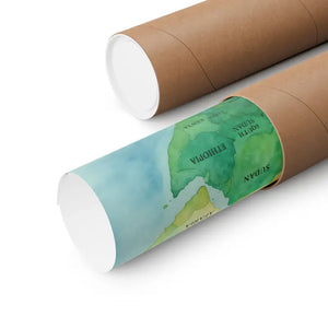 Africa Map Wall Art Prints Bold Colors Wild Decor - Dipaliz - Posters