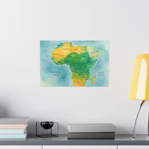 Africa Map Wall Art Prints Bold Colors Wild Decor - Dipaliz - Posters