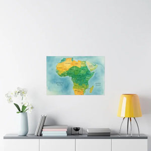 Africa Map Wall Art Prints Bold Colors Wild Decor - Dipaliz - 30″ x 20″ / Matte - Posters