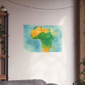 Africa Map Wall Art Prints Bold Colors Wild Decor - Dipaliz - Posters