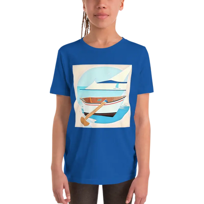 Make Waves with the Ahoy Youth Boating Sleeve T-shirt - True Royal / s Kids Clothes