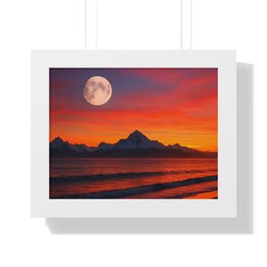 Alaskan Sunset Gallery Canvas Poplar Wood Frame Print by Dipaliz - 14″ x 11″ / White - Prints