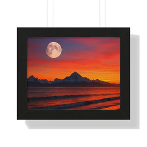 Alaskan Sunset Gallery Canvas Poplar Wood Frame Print by Dipaliz - 14″ x 11″ / Black - Prints
