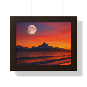 Alaskan Sunset Gallery Canvas Poplar Wood Frame Print by Dipaliz - 14″ x 11″ / Walnut - Prints
