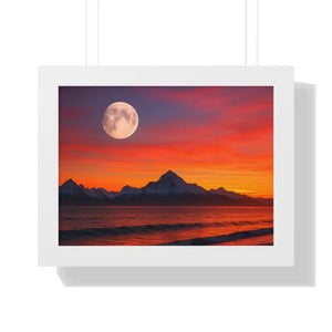 Alaskan Sunset Gallery Canvas Poplar Wood Frame Print by Dipaliz - 16″ x 12″ / White - Prints