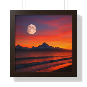 Alaskan Sunset Gallery Canvas Poplar Wood Frame Print by Dipaliz - 16″ x / Walnut - Prints