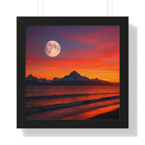 Alaskan Sunset Gallery Canvas Poplar Wood Frame Print by Dipaliz - 16″ x / Black - Prints
