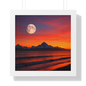 Alaskan Sunset Gallery Canvas Poplar Wood Frame Print by Dipaliz - 16″ x / White - Prints