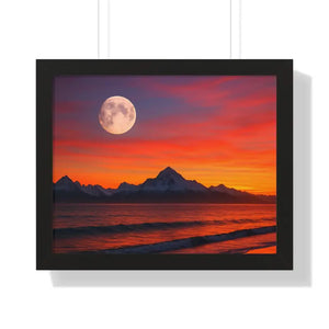 Alaskan Sunset Gallery Canvas Poplar Wood Frame Print by Dipaliz - 20’’ x 16’’ / Black - Prints