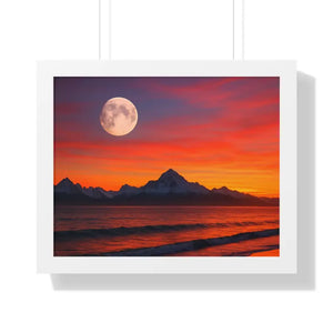 Alaskan Sunset Gallery Canvas Poplar Wood Frame Print by Dipaliz - 20’’ x 16’’ / White - Prints