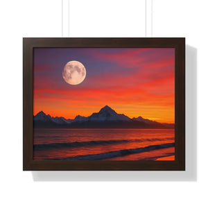 Alaskan Sunset Gallery Canvas Poplar Wood Frame Print by Dipaliz - 20’’ x 16’’ / Walnut - Prints
