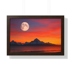 Alaskan Sunset Gallery Canvas Poplar Wood Frame Print by Dipaliz - 24″ x 16″ / Walnut - Prints