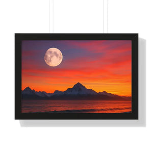 Alaskan Sunset Gallery Canvas Poplar Wood Frame Print by Dipaliz - 24″ x 16″ / Black - Prints