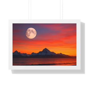 Alaskan Sunset Gallery Canvas Poplar Wood Frame Print by Dipaliz - 24″ x 16″ / White - Prints