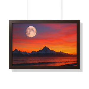 Alaskan Sunset Gallery Canvas Poplar Wood Frame Print by Dipaliz - 30’’ x 20’’ / Walnut - Prints