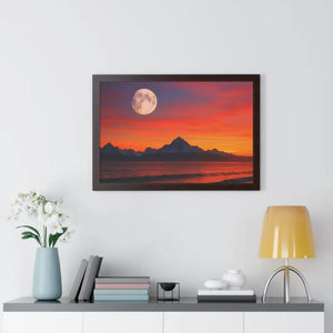 Alaskan Sunset Gallery Canvas Poplar Wood Frame Print by Dipaliz - Prints