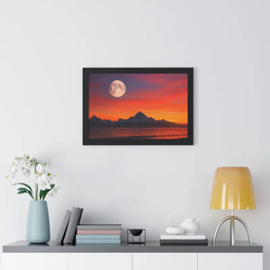Alaskan Sunset Gallery Canvas Poplar Wood Frame Print by Dipaliz - Prints