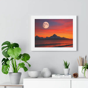 Alaskan Sunset Gallery Canvas Poplar Wood Frame Print by Dipaliz - Prints