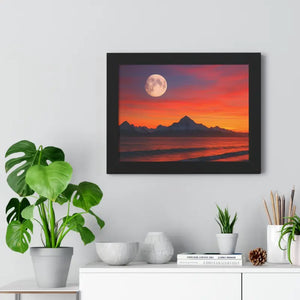 Alaskan Sunset Gallery Canvas Poplar Wood Frame Print by Dipaliz - Prints