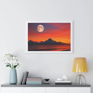 Alaskan Sunset Gallery Canvas Poplar Wood Frame Print by Dipaliz - Prints