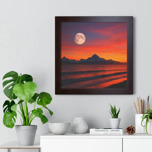 Alaskan Sunset Gallery Canvas Poplar Wood Frame Print by Dipaliz - Prints