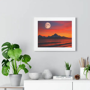 Alaskan Sunset Gallery Canvas Poplar Wood Frame Print by Dipaliz - Prints