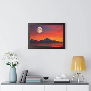Alaskan Sunset Gallery Canvas Poplar Wood Frame Print by Dipaliz - Prints
