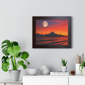 Alaskan Sunset Gallery Canvas Poplar Wood Frame Print by Dipaliz - Prints