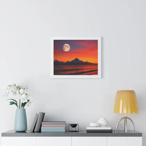 Alaskan Sunset Gallery Canvas Poplar Wood Frame Print by Dipaliz - Prints