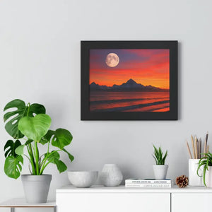Alaskan Sunset Gallery Canvas Poplar Wood Frame Print by Dipaliz - Prints