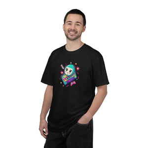Retro Video Game T-shirt - Space Alien Handheld Design - Dipaliz