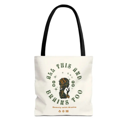 All this and Brains too Aop Tote Bag - Bags