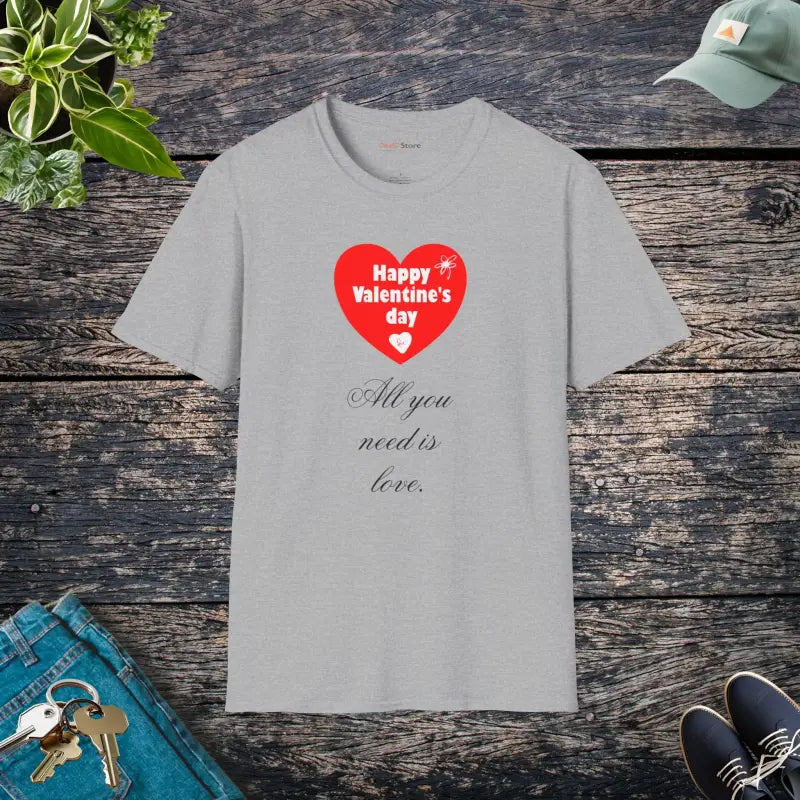 Cozy Valentine’s Day Softstyle T-shirt: Love in Every Stitch - Sport Grey / s T-shirt