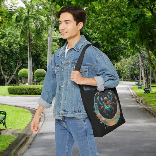 Cancer Zodiac Sign Adjustable Tote Bag (aop) - 16’’ × Bags