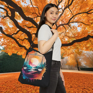 Bold Libra Zodiac Sign Tote Bag - Cosmic Travel - Dipaliz - Bags