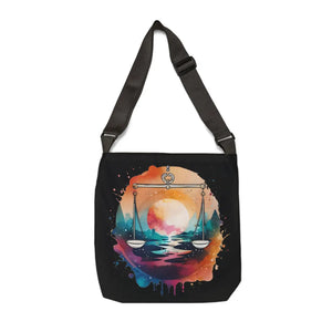 Bold Libra Zodiac Sign Tote Bag - Cosmic Travel - Dipaliz - Bags