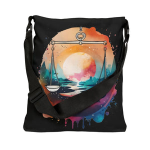 Bold Libra Zodiac Sign Tote Bag - Cosmic Travel - Dipaliz - Bags