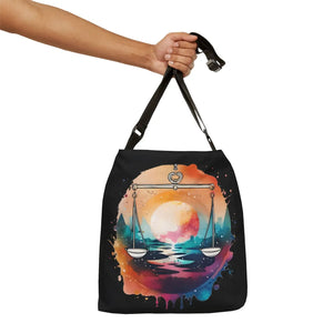 Bold Libra Zodiac Sign Tote Bag - Cosmic Travel - Dipaliz - Bags
